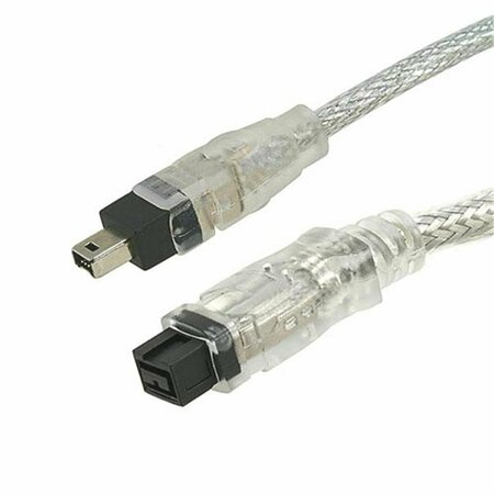 CMPLE 9 PIN- 4PIN BILINGUAL FireWire 800- FireWire 400 Cable -15FT- CLEAR 704-N